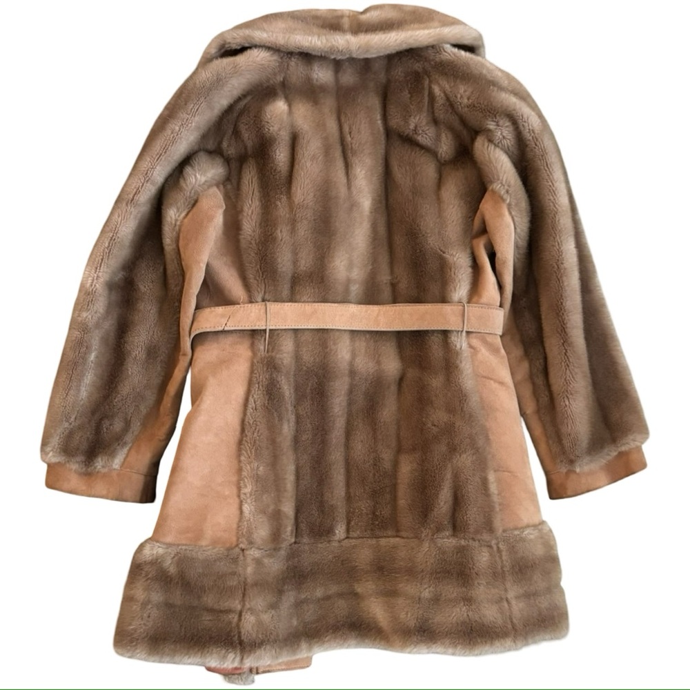 Vintage Lilli Ann Coat London Leathers Faux Fur and Leather Details 60s 70s - Picture 12 of 16